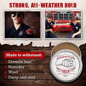 img 3 attached to 🔥 Firehouse Dark Moustache Wax - Strong Hold All-Weather Beard & Mustache Grooming | Handmade by John The Fireman