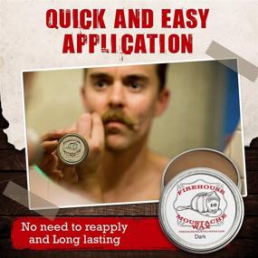 img 1 attached to 🔥 Firehouse Dark Moustache Wax - Strong Hold All-Weather Beard & Mustache Grooming | Handmade by John The Fireman