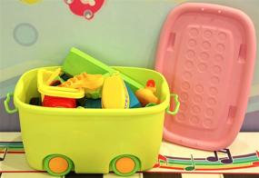 img 3 attached to 🟨 Efficient Stackable Storage Wheels for Kids: Small Yellow Home Store Solution