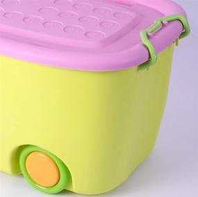 img 1 attached to 🟨 Efficient Stackable Storage Wheels for Kids: Small Yellow Home Store Solution