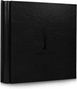 img 4 attached to RECUTMS Large Capacity Photo Album with Tree Pattern Leather Cover - Holds 600 4x6 Photos, Ideal for Baby, Vacation, Wedding, Family, Anniversary Memories - 5 Slots Per Page (Black)