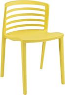 🌟 vibrant yellow modway curvy contemporary modern molded plastic dining chair: stylish comfort and durability логотип