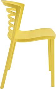 img 1 attached to 🌟 Vibrant Yellow Modway Curvy Contemporary Modern Molded Plastic Dining Chair: Stylish Comfort and Durability