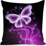 🦋 stunning purple butterfly printed throw pillow covers | 18x18 inches | ideal for home, sofa, bedroom & car décor logo
