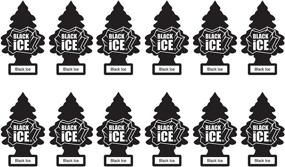 img 3 attached to 🌲 LITTLE TREES Car Air Freshener Black Ice - Pack of 12, Hanging Paper Tree for Home or Car