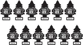 img 2 attached to 🌲 LITTLE TREES Car Air Freshener Black Ice - Pack of 12, Hanging Paper Tree for Home or Car