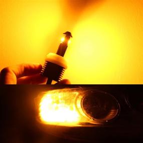 img 3 attached to 🔆 Enhance Visibility with Alla Lighting 7443 7440 LED Turn Signal Lights Bulbs - 2600 Lumens, Super Bright Amber Yellow for 7441 W21W 7440NA 7444NA