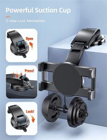 img 2 attached to eSamcore iPad Holder for Car: Secure Dashboard Tablet Mount for a Hands-free Driving Experience