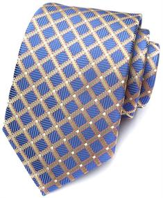 img 1 attached to Stylish Secdtie Spring Gingham Modern Necktie for Men's Ties, Cummerbunds & Pocket Squares