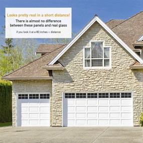 img 1 attached to 🚗 Enhance Your Garage with 32 Magnetic Panels: Easy Installation 2 Car Garage Kits with Fake Windows and Hardware Decorative - Size 6.14" x 4