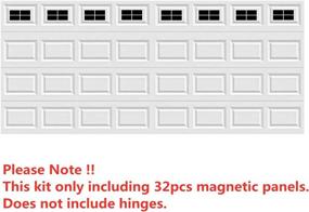 img 3 attached to 🚗 Enhance Your Garage with 32 Magnetic Panels: Easy Installation 2 Car Garage Kits with Fake Windows and Hardware Decorative - Size 6.14" x 4