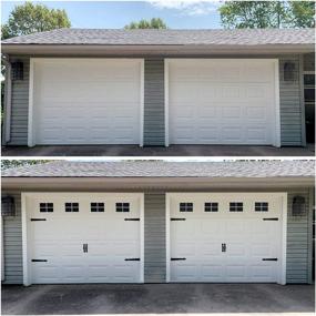 img 4 attached to 🚗 Enhance Your Garage with 32 Magnetic Panels: Easy Installation 2 Car Garage Kits with Fake Windows and Hardware Decorative - Size 6.14" x 4