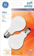 💡 ge soft white 74038 40-watt, 300-lumen a15 light bulb with intermediate base, 2-pack: efficient illumination for your home logo