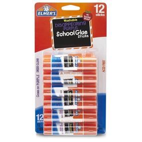 img 3 attached to Elmer's Glue Stick (E579) - Disappearing Purple, Pack of 12 Sticks