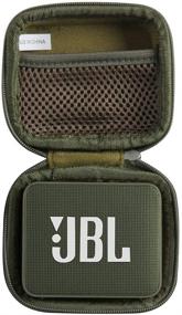 img 4 attached to Hermitshell Travel Case For JBL GO2 - Waterproof Ultra Portable Bluetooth Speaker (Green)