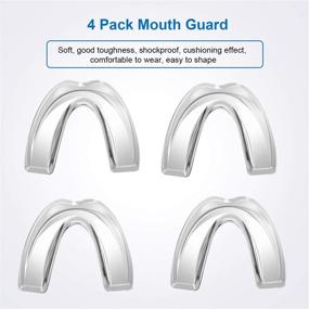 img 3 attached to 👶 Pack of 4 Kids Mouth Guards for Teeth Grinding, Night Sleep Teeth Guards, Relieves TMJ & Teeth Clenching, Bruxism Prevention, Includes Whitening Tray, Sport Athletic Mouth Guard (Kid Size Only)