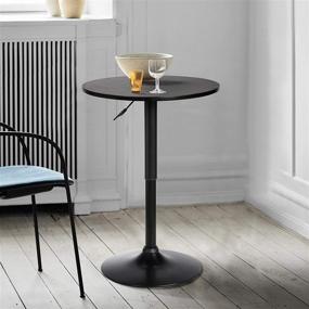 img 1 attached to 🖤 Classy and Elegant Bentley Pub Table in Sleek Black Finish