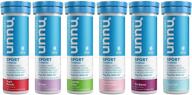 🥤 nuun sport electrolyte drink tablets: variety pack (60 servings) - convenient 6-pack logo