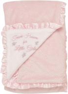 👶 little me 2-ply reversible appliquéd luxe baby blanket for newborns and new moms - pink, 'thank heaven for little girls', 30@ logo