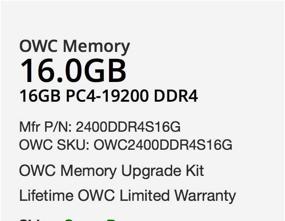 img 3 attached to 💿 OWC 16GB PC19200 DDR4 2400MHz SO-DIMM Memory: Perfect for Mid 2017 iMac 27" & Compatible PCs!