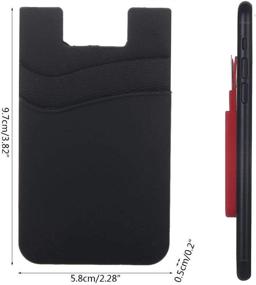 img 2 attached to 📱 Silicone Smartphone Card Holder Wallet - Convenient Stick-on ID Business Credit Card Pocket for Phones