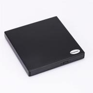 🖥️ chuanganzhuo usb 2.0 slim portable external cd dvd drive for laptop/pc/mac - includes dustproof bag case, black logo