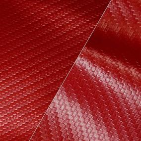 img 4 attached to 🔴 VViViD Red Carbon Fiber Marine Vinyl Fabric with Weatherproof Faux Leather Finish - Durable and Stylish (1.5ft x 54")