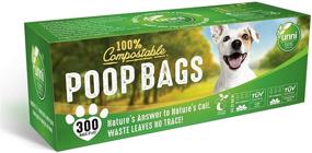 img 2 attached to 🐾 UNNI 100% Compostable Dog Poop Bags: Extra Thick Pet Waste Bags - 300 Bags on a Single Roll (9x13 Inches) | Earth-Friendly & Certified by ASTM D6400, Europe OK Compost, San Francisco
