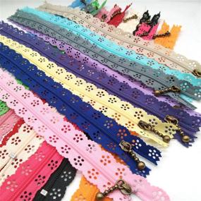 img 3 attached to 👗 Lace Zippers 20CM(7.8inch) LNKA Novelty 20pcs/Pack 3# End Zipper DIY Nylon Coil Flower Zipper for Sewing Dress Tailor Craft Bed Bag Random Color