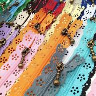 👗 lace zippers 20cm(7.8inch) lnka novelty 20pcs/pack 3# end zipper diy nylon coil flower zipper for sewing dress tailor craft bed bag random color logo