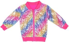 img 4 attached to Cilucu Kids Sequin Zipper Jacket - Perfect Birthday and Christmas Clothes for Girls and Boys!