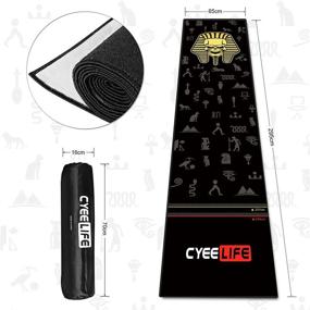 img 3 attached to 🎯 CyeeLife Rubber Dart Mat for Steel and Soft Tip Darts Games - 295cm x 65cm with Throw Line, Carry Bag, and Start Lines