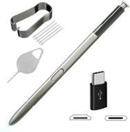 🖊️ top-rated bestdealing note 8 s pen touch pen replacement + stylus pen tips + tweezer for samsung galaxy note 8 - silver: n950 n950f n950u + micro usb to type c adapter - repair part accessories logo