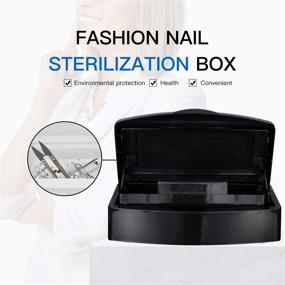 img 1 attached to 🧪 Plastic Sterilizing Tray for Nail Tools Disinfection - Beauty Tool Disinfection Tray for Spa, Hair Salon & Manicure Equipment (Black)