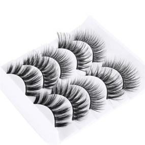 img 4 attached to Eyelashes Artificial Handmade Invisible Reusable