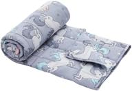 🦄 tempcore 7lbs weighted blanket for kids - soft cotton cover, grey unicorn design, heavy blanket with glass beads - toddler and kids 7 lbs weighted blanket - breathable and comfortable logo