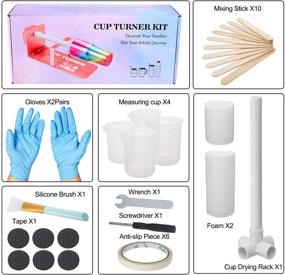 img 1 attached to Etrech Cup Turner для тумблеров - Машина для поворота тумблеров, Спиннер для чашек, Спиннер для тумблеров - Набор для эпоксидных тумблеров, Набор для поворота чашек (розовый)