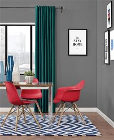 img 2 attached to 🪑 DHP Mid Century Modern Red Chairs with Wooden Legs