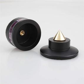 img 3 attached to Изолирующие шипы Premium HiFi (IF03B) - стойки с амортизацией от ударов и вибрации - с улучшенным динамиком и противоскользящей подставкой для проигрывателя виниловых пластинок, усилителя, CD-проигрывателя и рекордера (черные).