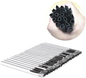 img 1 attached to 🌸 Hollow Punch Set - 20pcs 5mm Flower Punch Hole Tool for Leather Craft Belt Decoration, Wallet & Belt DIY - Carbon Steel Construction (5mm)