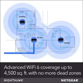 img 2 attached to 🔌 NETGEAR Nighthawk AX1800 Whole Home Mesh WiFi 6 System (MK63S) + Free Armor Security – Router with 2 Satellite Extenders, Covers up to 4,500 sq. ft. & Supports 25+ Devices