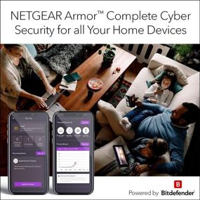 img 1 attached to 🔌 NETGEAR Nighthawk AX1800 Whole Home Mesh WiFi 6 System (MK63S) + Free Armor Security – Router with 2 Satellite Extenders, Covers up to 4,500 sq. ft. & Supports 25+ Devices