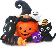 🎃 halloween pumpkin baby toy set | teytoy nontoxic fabric baby cloth activity crinkle playset, ideal halloween gift, party decoration for infants, boys and girls logo