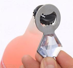 img 2 attached to Sparkle and Shine with Skeleton Diamond Ring Bottle Opener - Set of 12 Stainless Steel Beer Accessories, Perfect Groomsman Gift (Style 4)