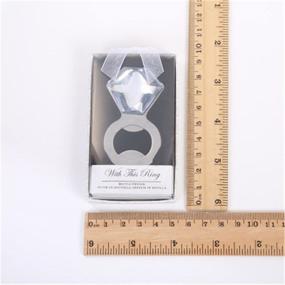 img 1 attached to Sparkle and Shine with Skeleton Diamond Ring Bottle Opener - Set of 12 Stainless Steel Beer Accessories, Perfect Groomsman Gift (Style 4)