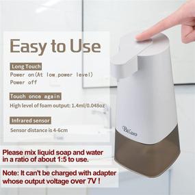 img 2 attached to 🧼 Touchless Foaming Soap Dispenser, Rechargeable Automatic Soap Dispenser with Infrared Motion Sensor, Adjustable 2 Levels, Waterproof and Hands-Free, 300ml / 10.2oz Big Capacity