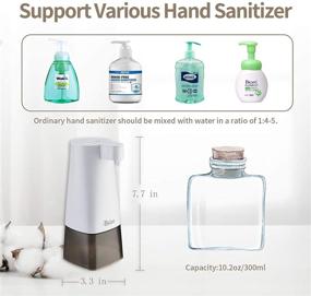 img 1 attached to 🧼 Touchless Foaming Soap Dispenser, Rechargeable Automatic Soap Dispenser with Infrared Motion Sensor, Adjustable 2 Levels, Waterproof and Hands-Free, 300ml / 10.2oz Big Capacity