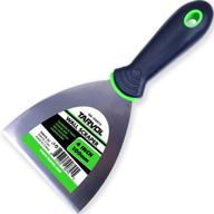 🔪 heavy duty 4" putty knife - flexible stiff broad knife blade - carbon steel paint & wall scraper - ergonomic comfort handle - ideal for spackle, spreading, scraping walls, floors, tile, and more! logo