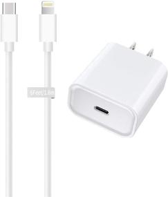 img 4 attached to ⚡ High-Speed iPhone Fast Charger Kit - 20W USB C Power Adapter with MFi Certified 6ft USB C to Lightning Cable for iPhone 13 12 11 Pro Xs Max XR X 8 7 6s 6 Plus SE, iPad Mini Pro Air, Airpods