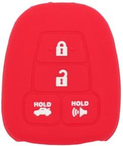 img 3 attached to 🔴 SEGADEN Red Silicone Remote Key Fob Cover Protector Case Skin Jacket Holder Compatible with Toyota 4 Button CV2407